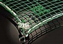 Safety nets with rope edge and clips