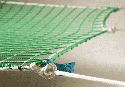 Safety net with suspension ropes