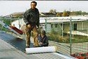 Brick guardrail net