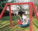 Swing frame made of steel