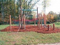 Playground equipment with climbing nets