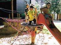 Play equipment with bird's nest