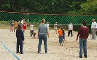 Volleyballnet at a beach