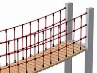 Handrail for a net bridge
