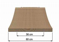 Wooden catwalk of a net bridge