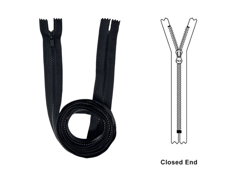 1m Long Heavy Duty Plastic Zip