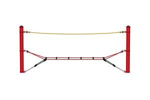 Rope ladder, for steel posts