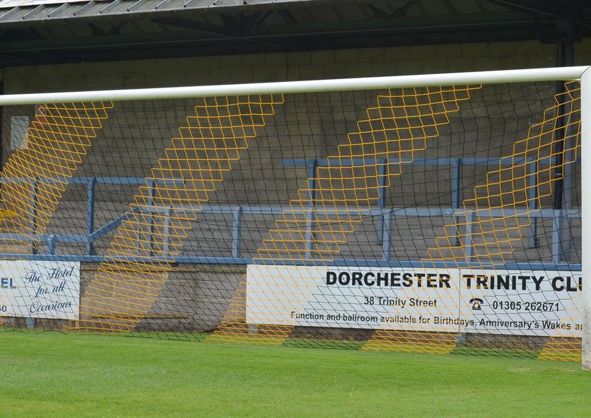 striped goal nets