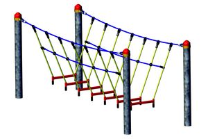 „Wobble rung“ adventure bridge