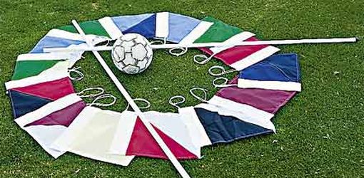 single colour corner flags