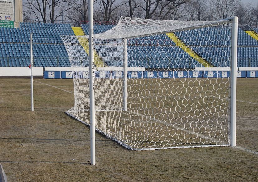 Full Size Box Style Football Goal Nets Hexagonal Mesh Huck