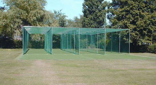 cricket net and mat
