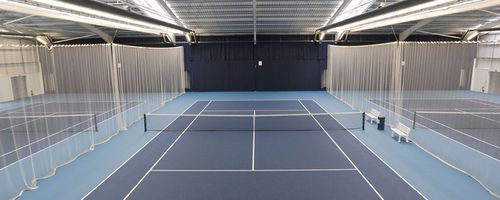 Indoor Sports Netting and Screen Installation tennis centre screens tennis nets and divider nets