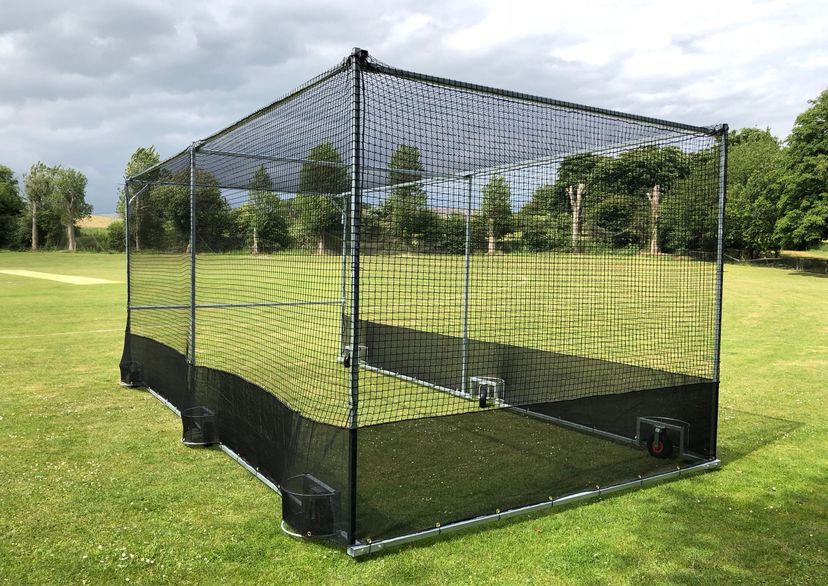 mobile cricket cage with black net