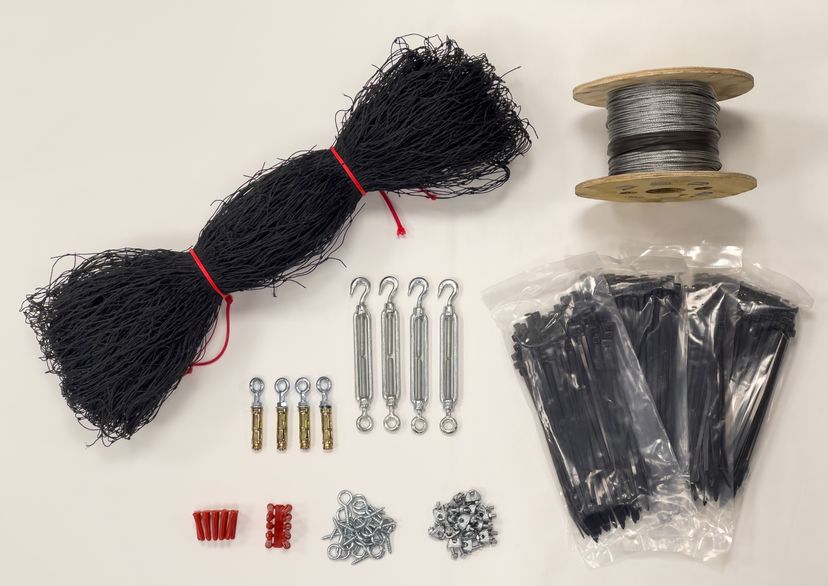Pigeon netting and fixings