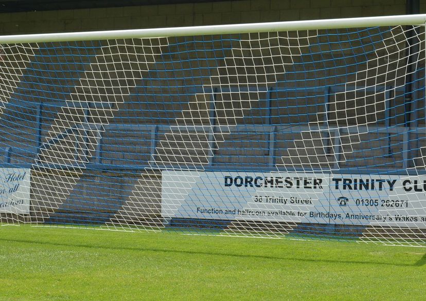 striped goal nets