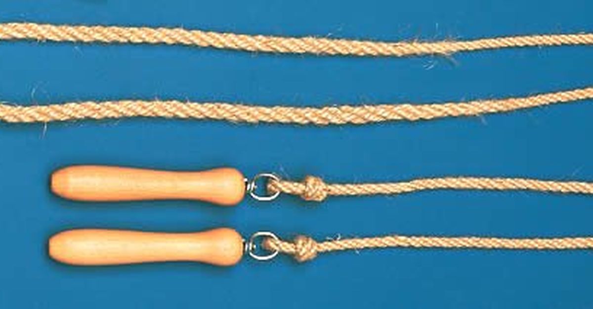 Huckapoos Rope Skipping rope, 2.80 m long with wooden handles - Huck