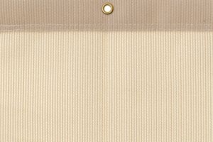Luftdurchlässige Plane, 320 g, beige, mit Öse im oberen verstärkten Rand, Detailbild