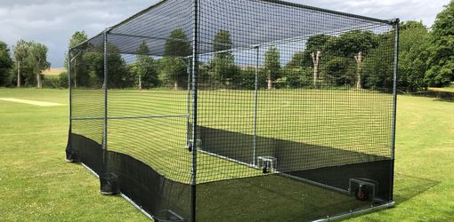 mobile cricket cage with black net