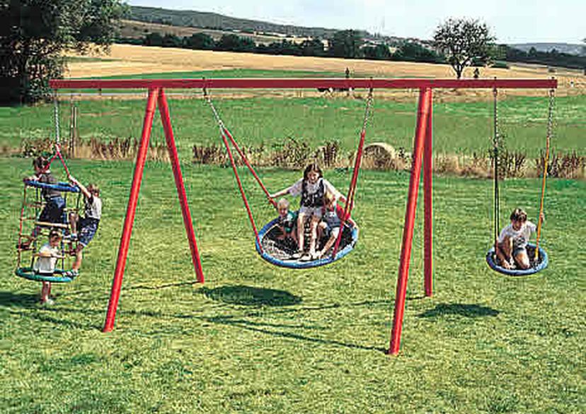 Steel tube swing frame