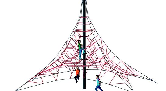 SPIDER 6 rope pyramid with 4 guy lines
