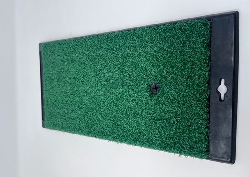 golf fairway mat with tee holder