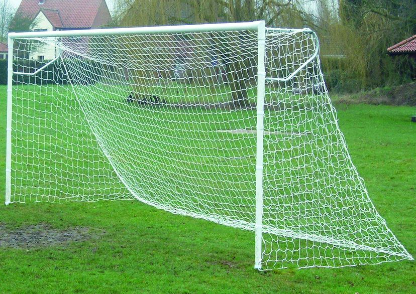 junior football nets in yellow