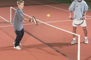 junior tennis net and posts