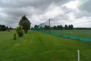 Driving range net installation