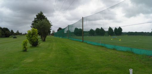 golf nets at a golf driving range