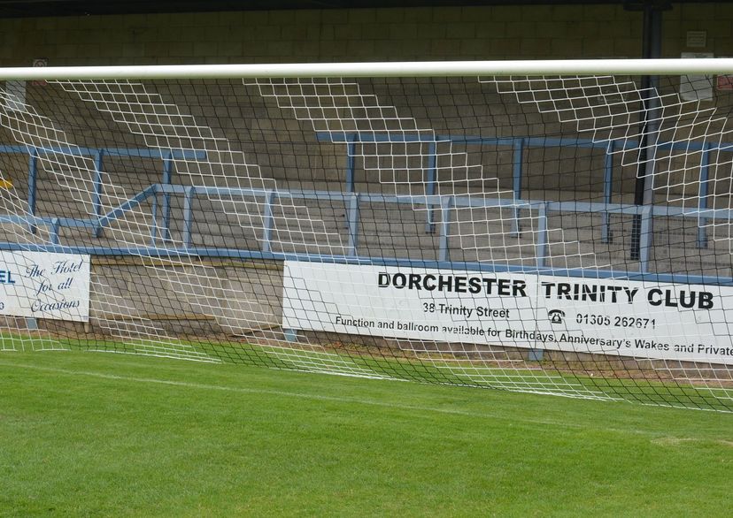 striped goal nets