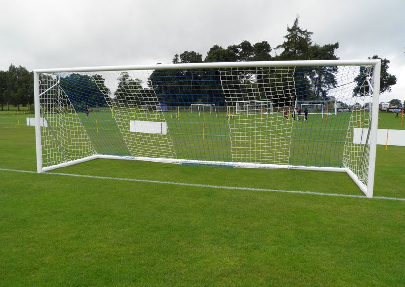 blue white football nets