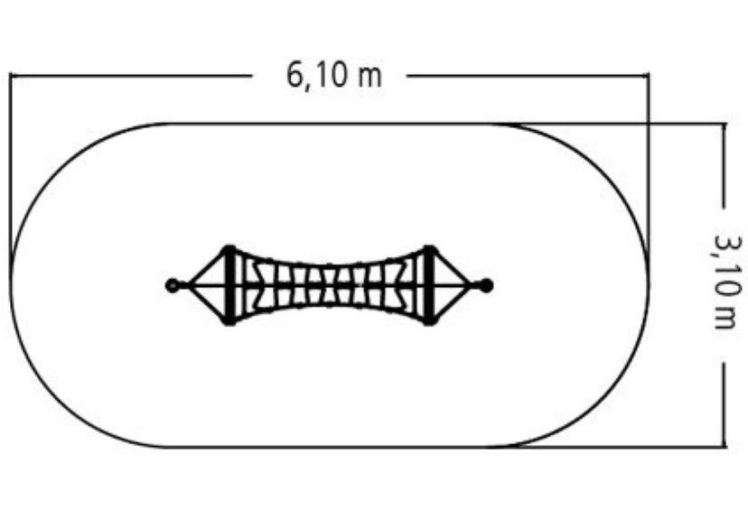 Climbing play - loop bridge, for robinia posts