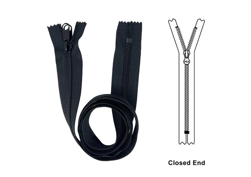 1m Long Heavy Duty Plastic Zip