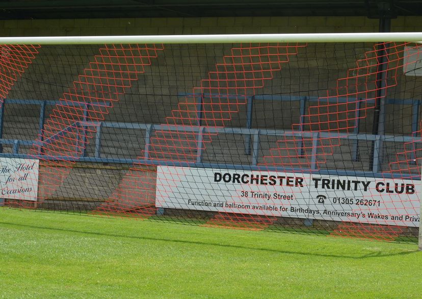 striped goal nets