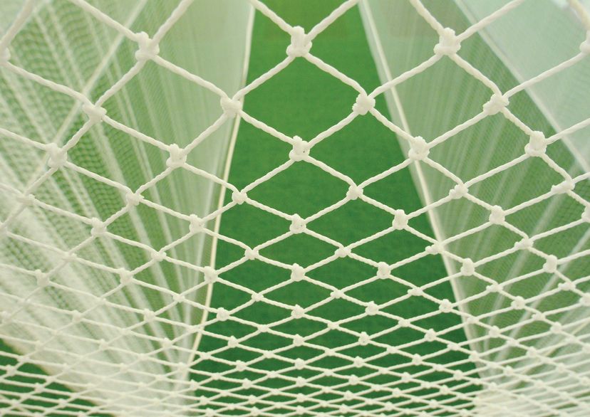 close up of tension cricket netting