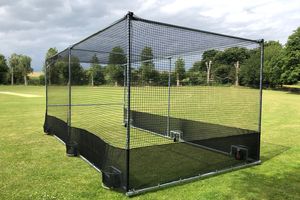 mobile cricket cage with black net