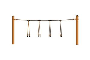 Rope ladder rungs, for robinia posts
