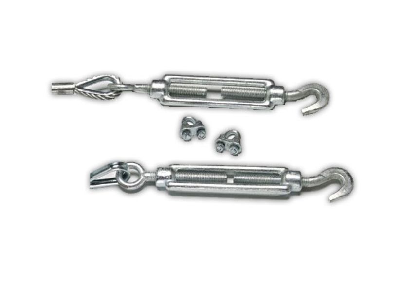 Tensioners and Wire Rope Grips for 4mm Steel Cable Huck