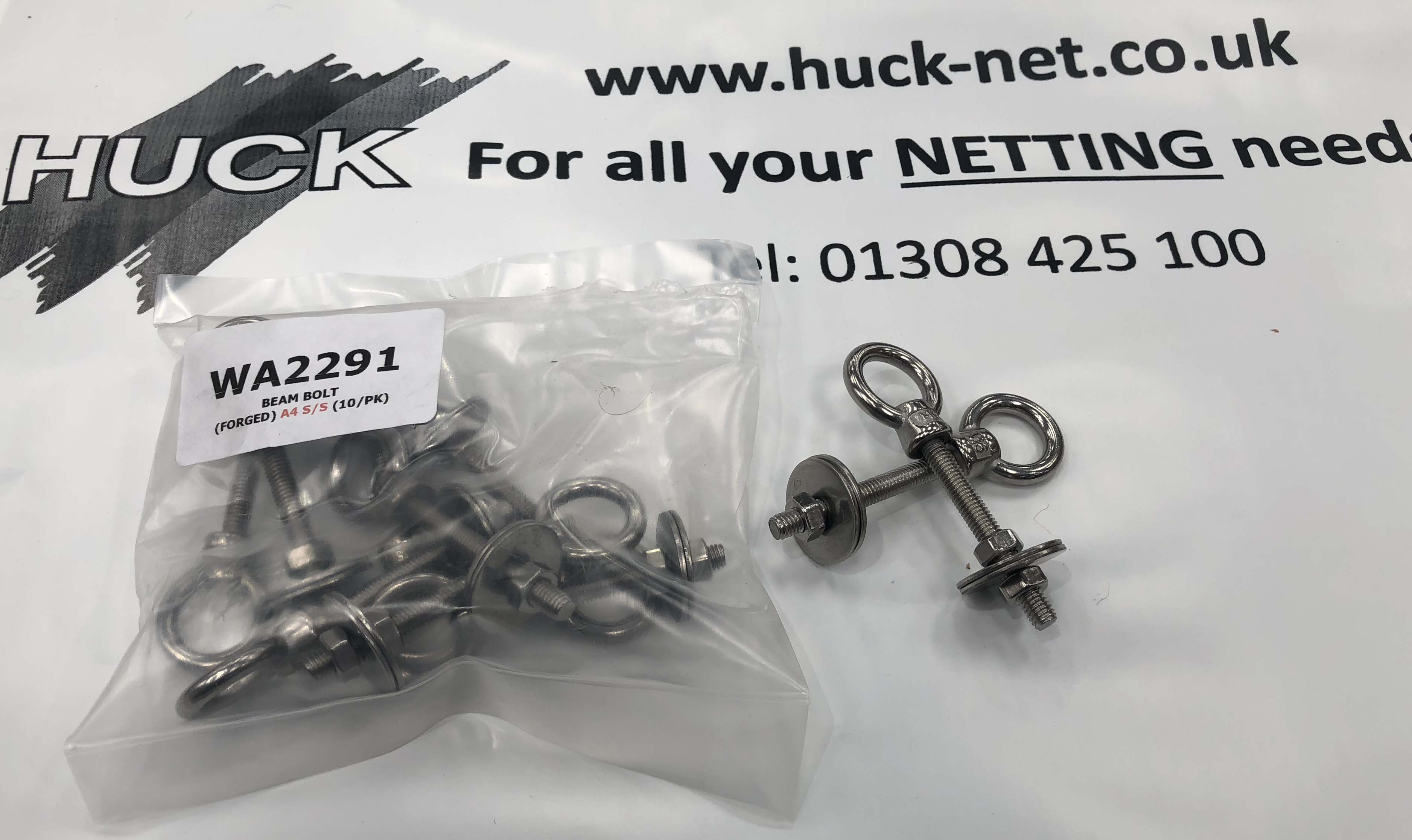 Beam Bolts Stainless Steel Pack of 10 Huck
